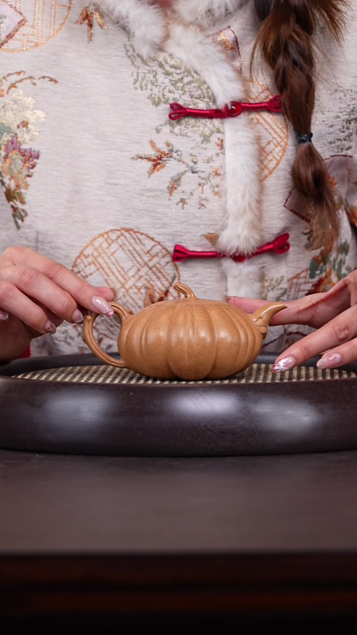 【闪购商品】紫砂茶壶十竹斋13-38南瓜紫砂壶300c