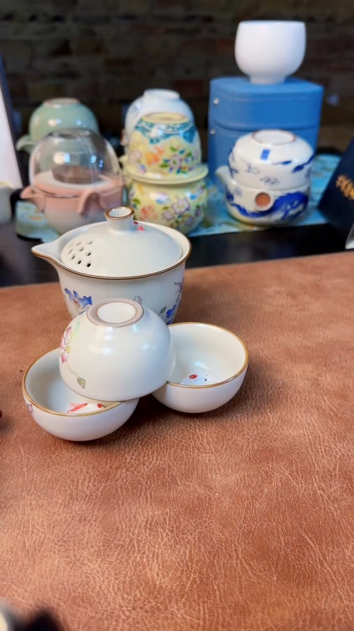 【闪购商品】杯旅行快客茶具，黄龙玉汝，德化羊脂玉瓷