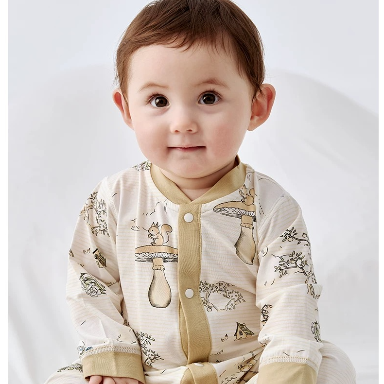 春夏秋冬长短袖空调服连体衣哈衣组合链接