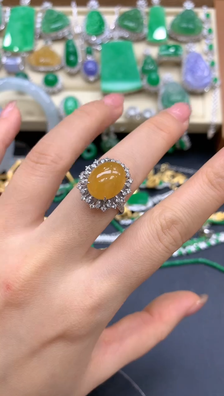 【闪购商品】翡翠戒指18K金镶嵌499-中国好珍宝