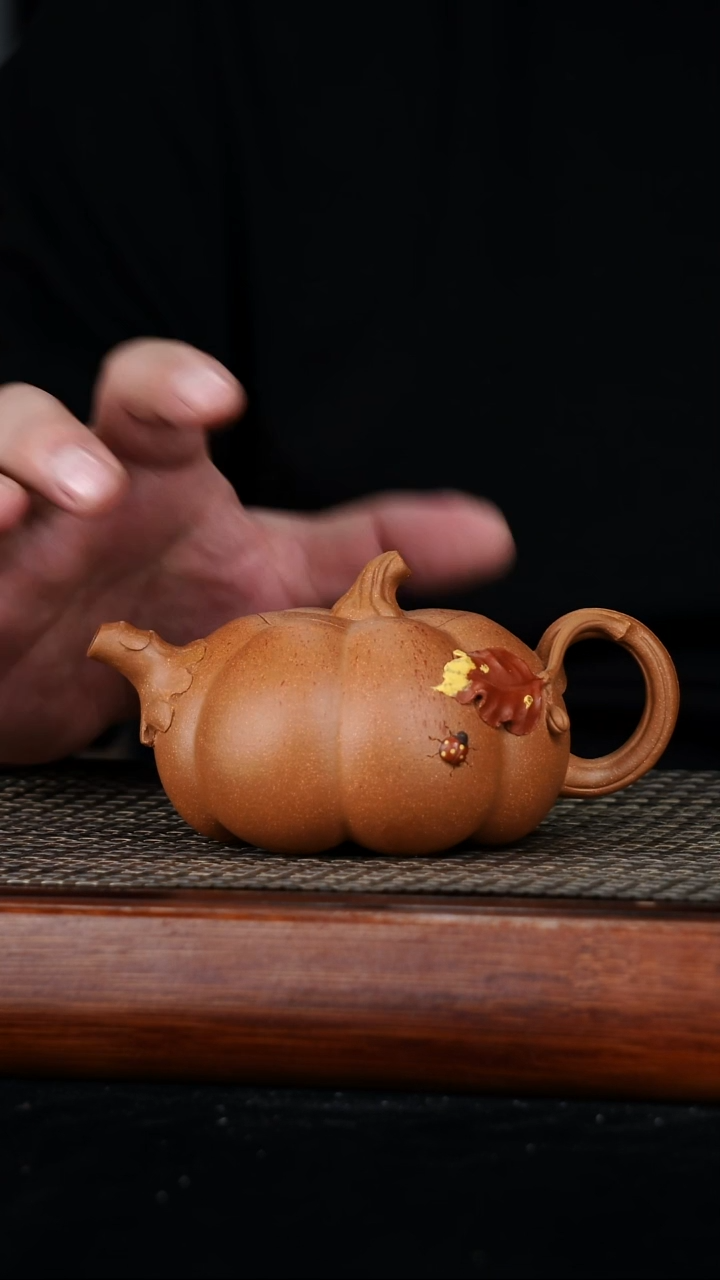 茶壶紫砂原矿段泥南瓜壶300cc