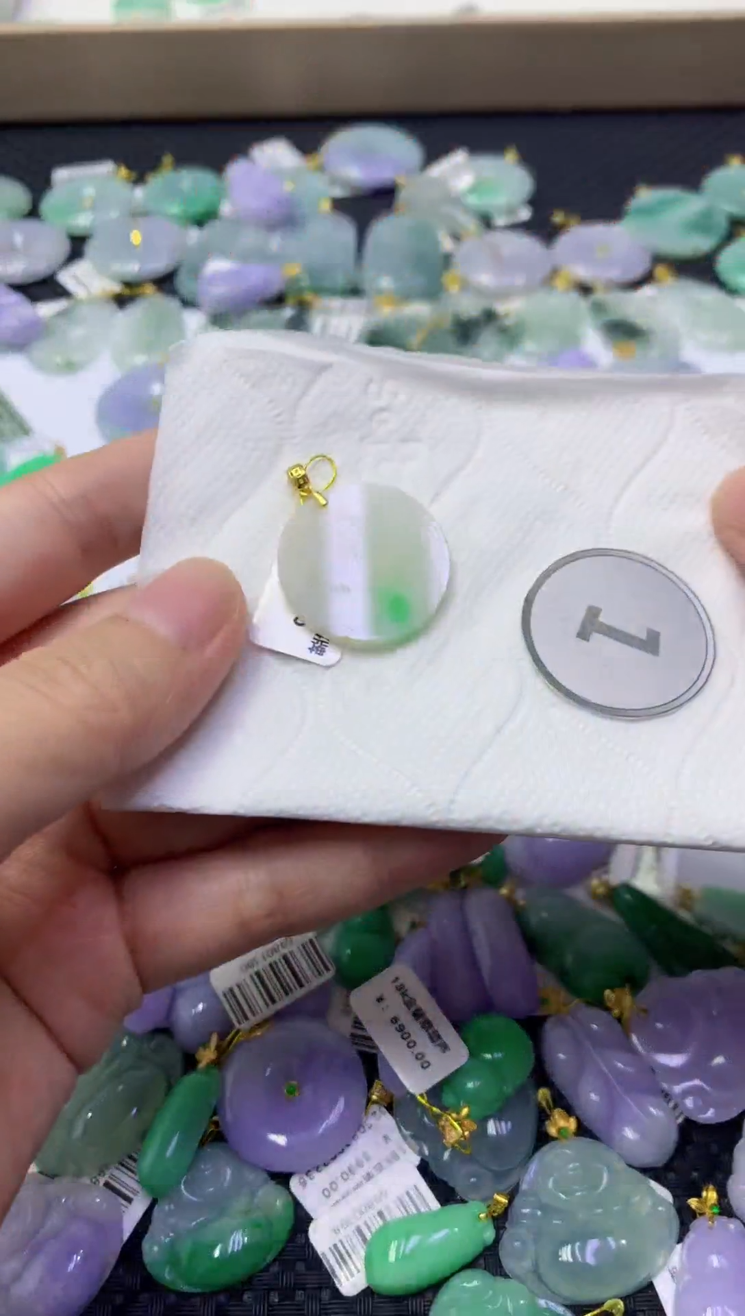 颈饰未镶嵌翡翠天然缅甸翡翠A货