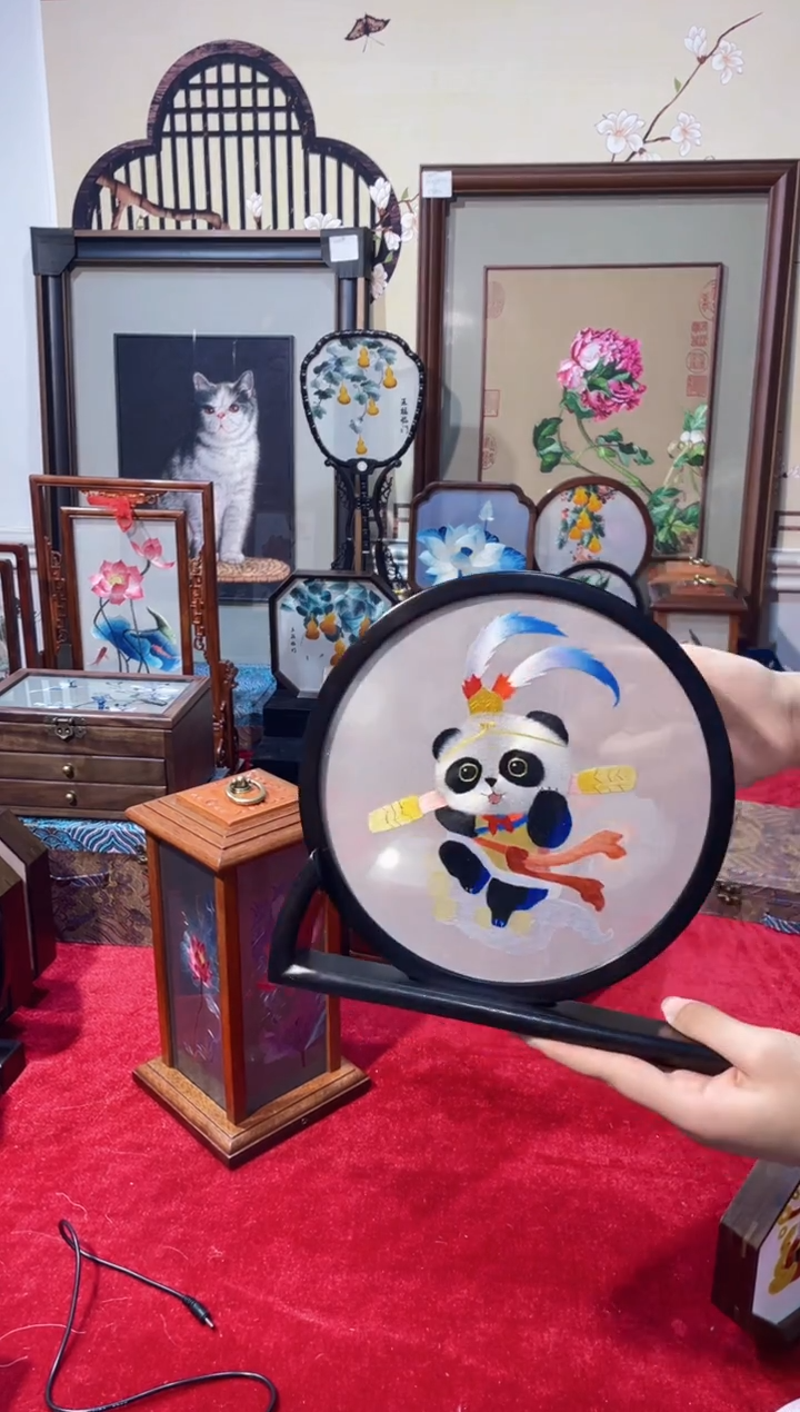 织绣精品苏绣手工刺绣，成品摆件54