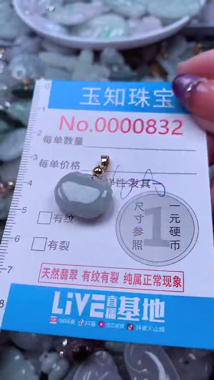 翡翠未镶嵌吊坠(不含链)832