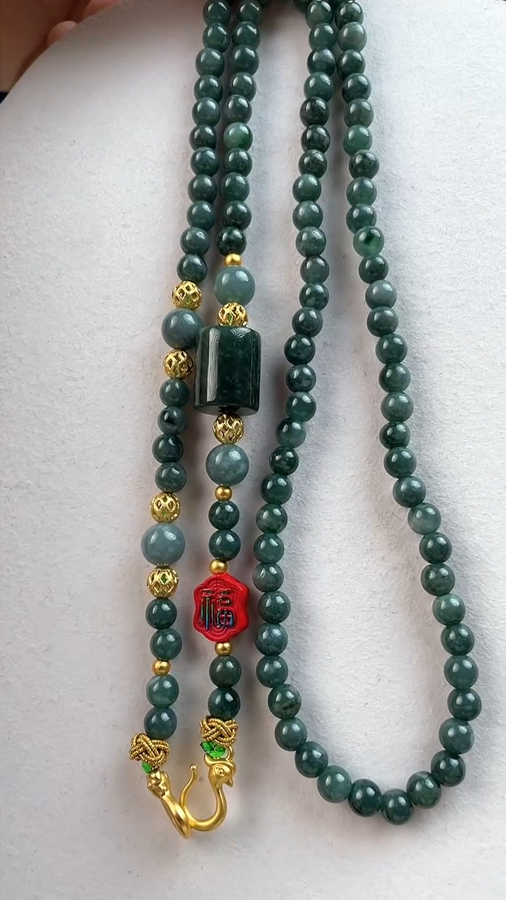 【闪购商品】翡翠颈饰未镶嵌翡翠珠珠链