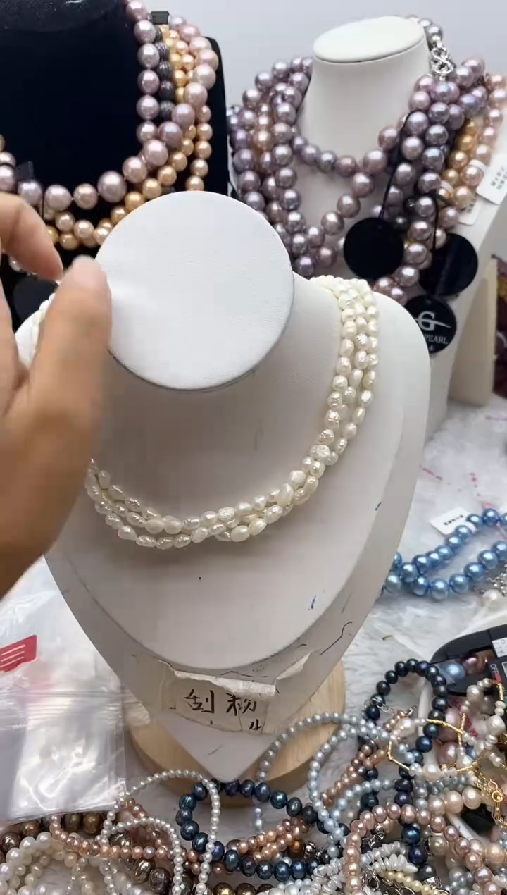 淡水珍珠钛钢颈饰75