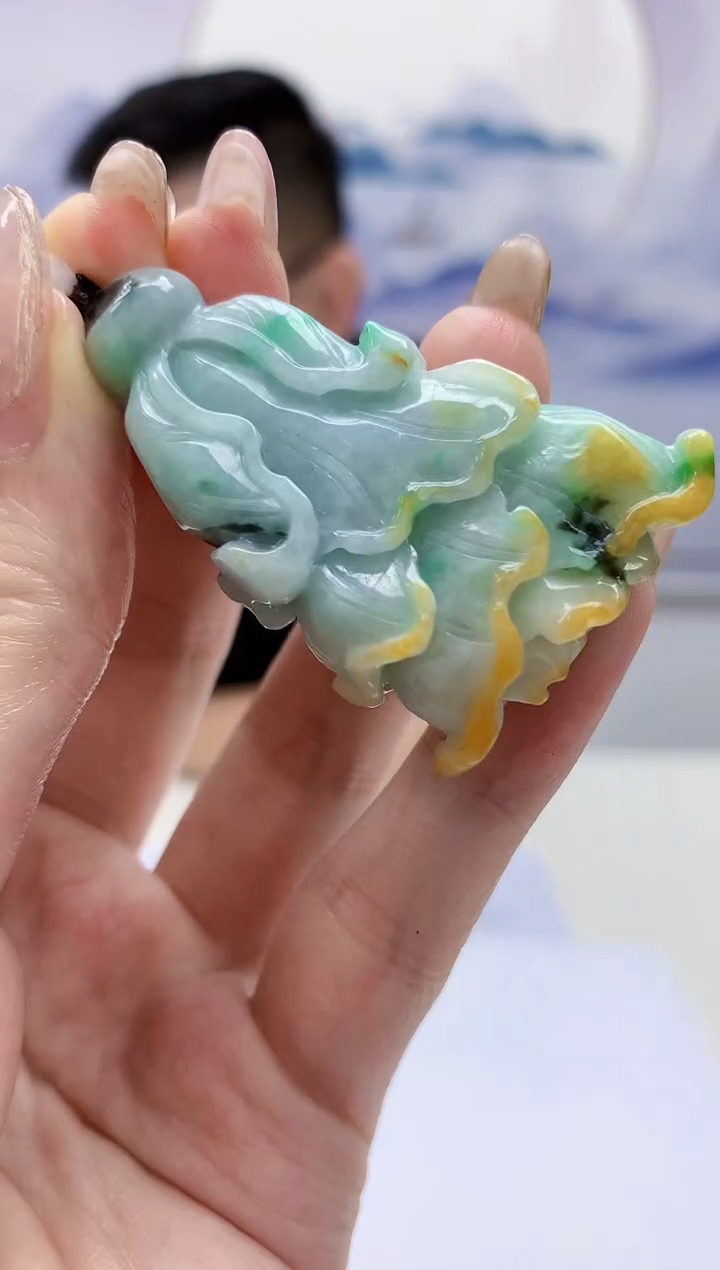 【闪购商品】定制翡翠未镶嵌5152jw-毛货挂件34