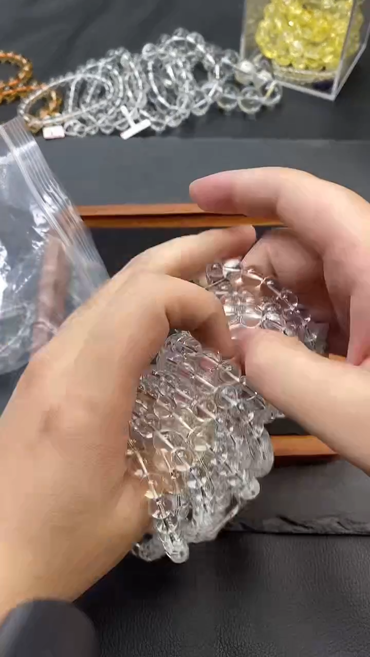 水晶手串未镶嵌白水晶8mm