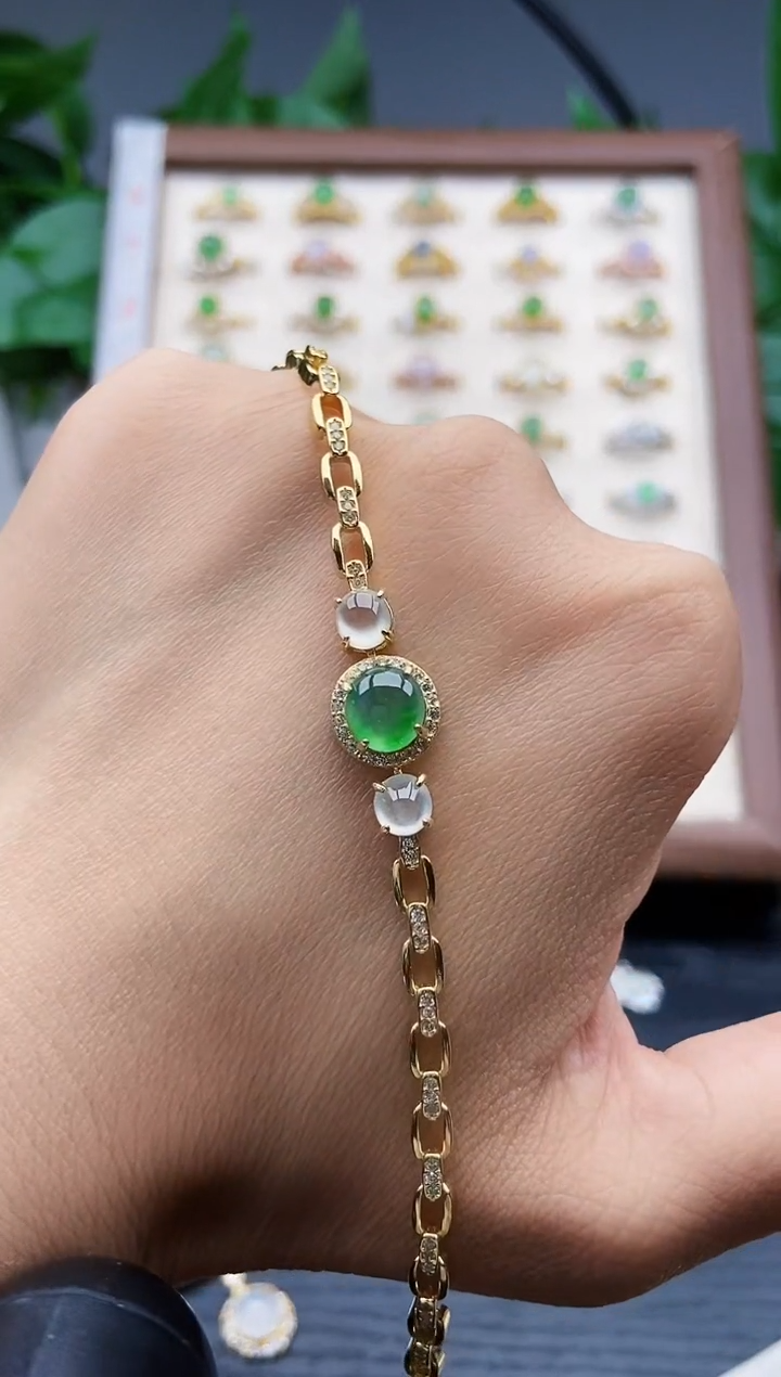 银S925镶嵌戒指翡翠12