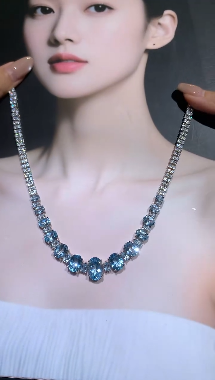 颈饰银S925镶嵌托帕石【宝石世家严选】