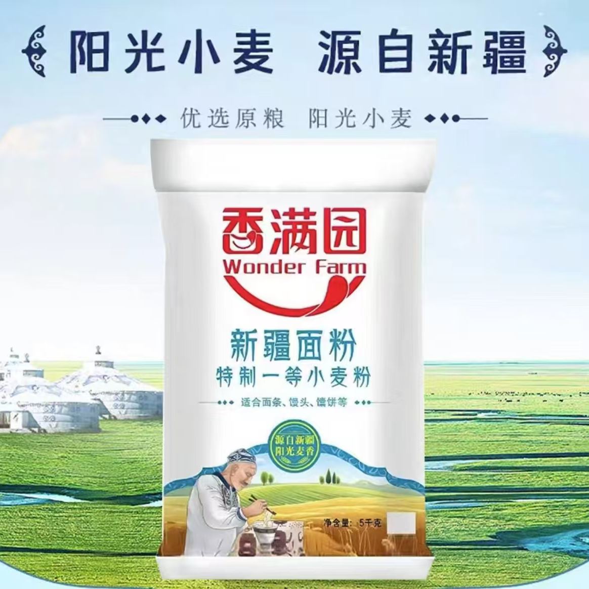 【10斤面粉】香满园新疆特制一等小麦粉10斤