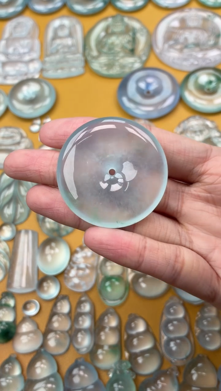 吊坠(不含链)未镶嵌翡翠17 平安扣 40.6 7.4