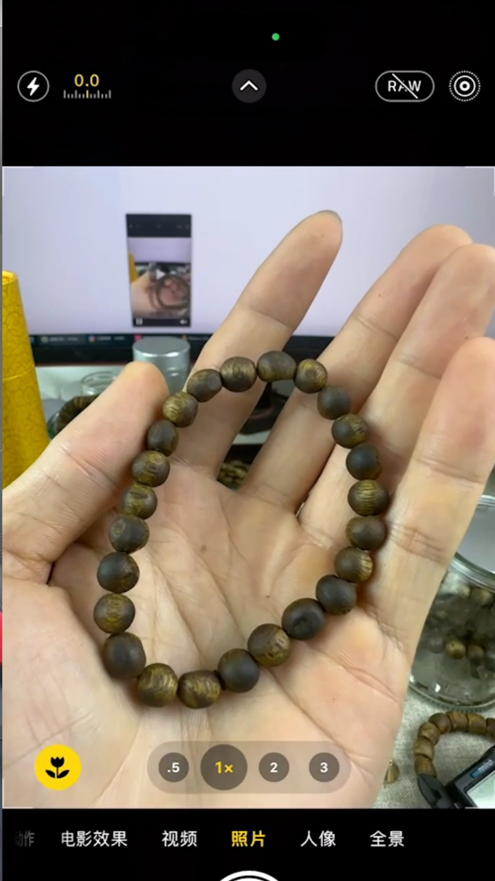 【闪购商品】沉香手串种植绿棋随型单圈