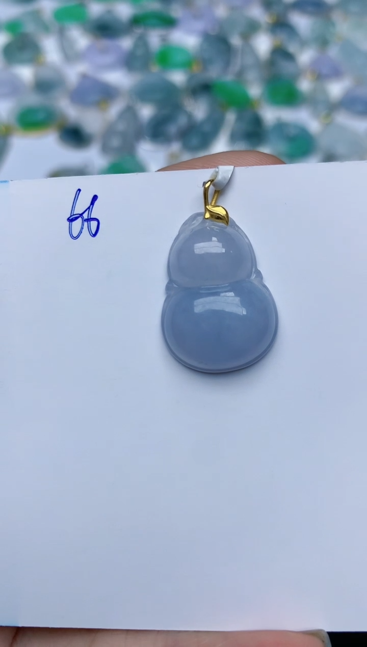 【闪购商品】翡翠颈饰18K金镶嵌天然翡翠A货    