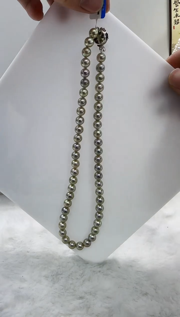 【闪购商品】海水珍珠DA未镶嵌t995 灰珠串8