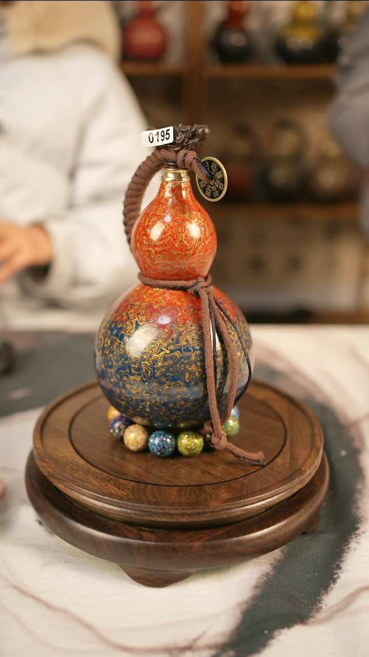 【闪购商品】195精品大漆酒葫芦送网兜漏斗