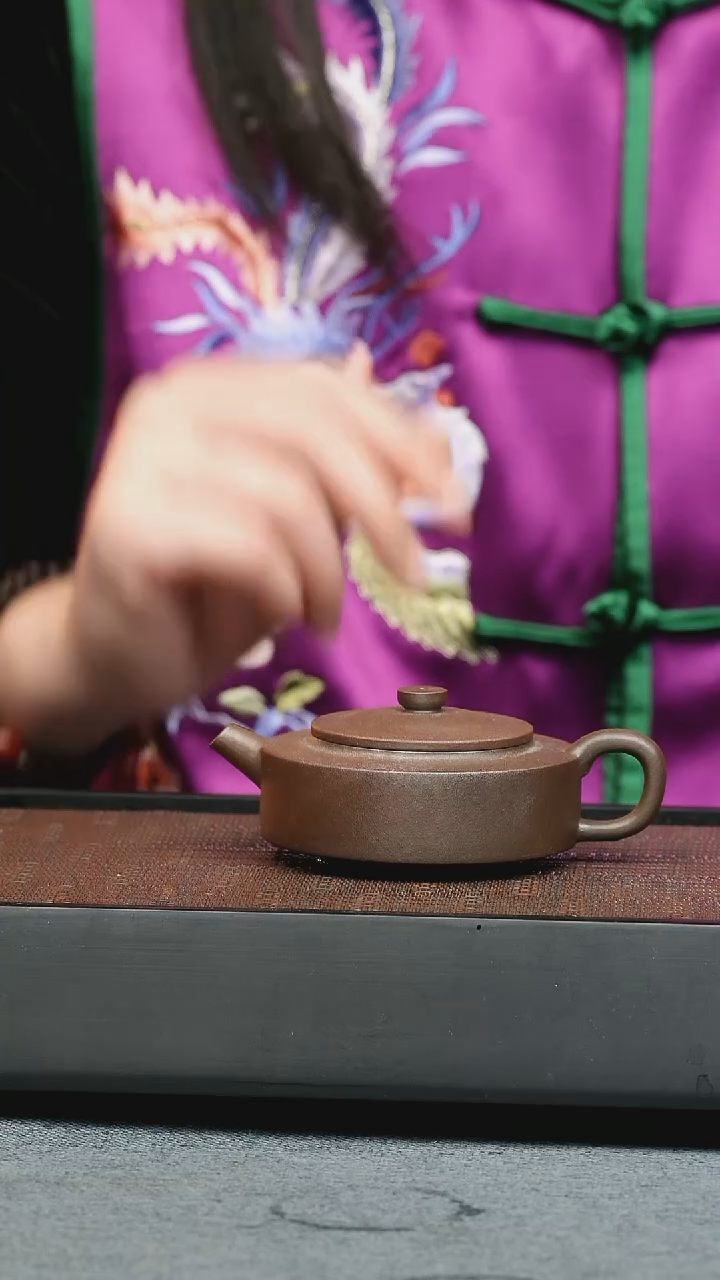 【闪购商品】紫砂茶壶五堂 荆溪伯俊周盘-柴烧