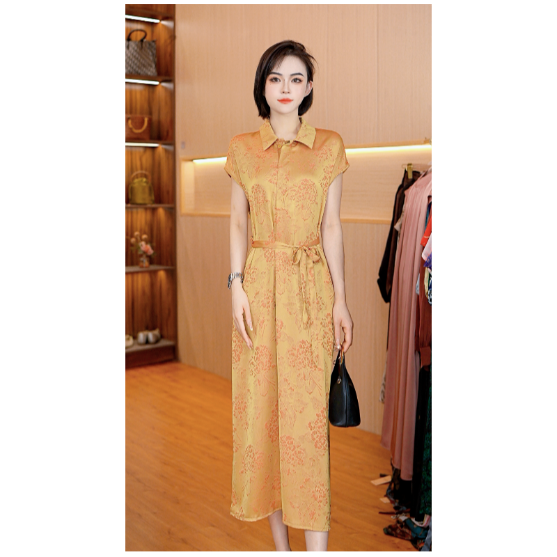 3977-3新款显瘦法式复古连衣裙