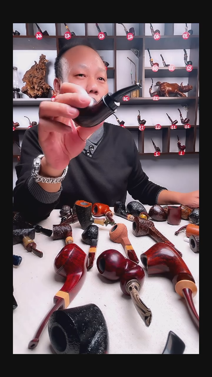 意大利石楠木手工打磨烟斗