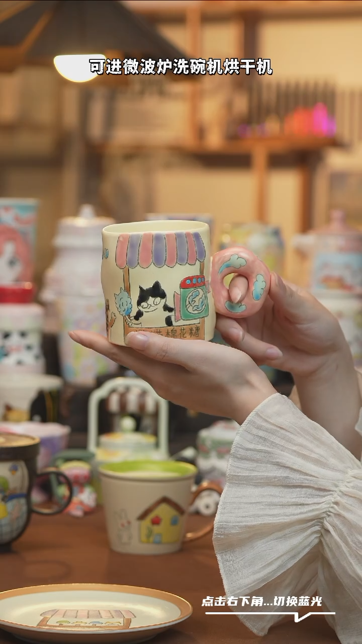 瓷片A067设计师原创手绘陶瓷