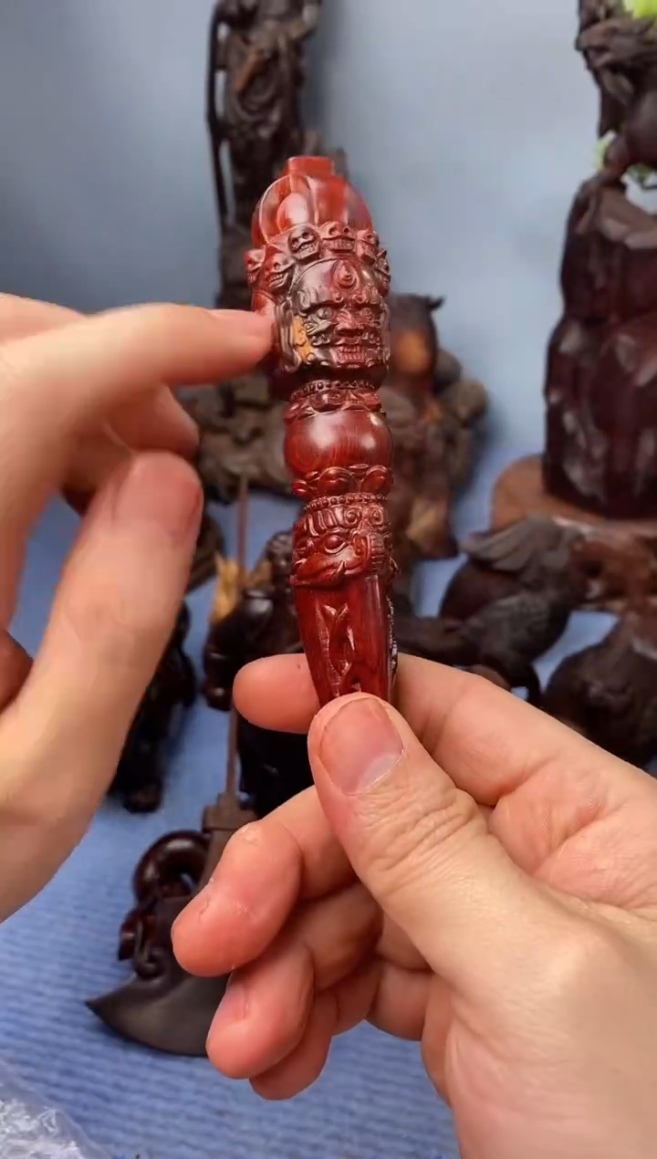 檀香紫檀（小叶紫檀）沧**粟降魔杵带瑕疵