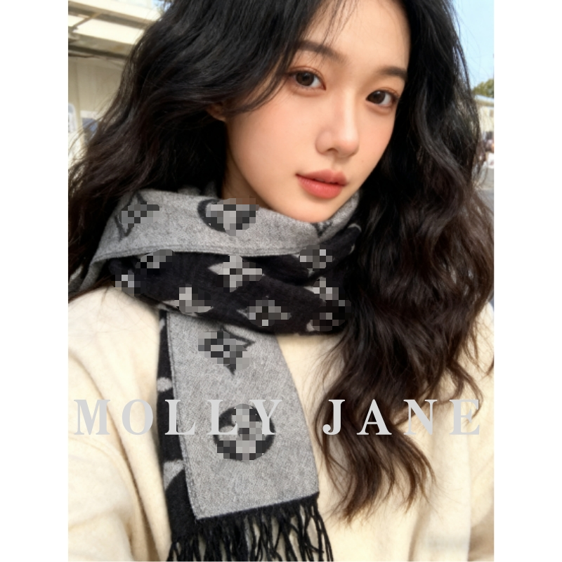 幸运·草 软糯时尚双面百搭秋冬保暖女围巾围脖时尚配饰披肩WJ-113