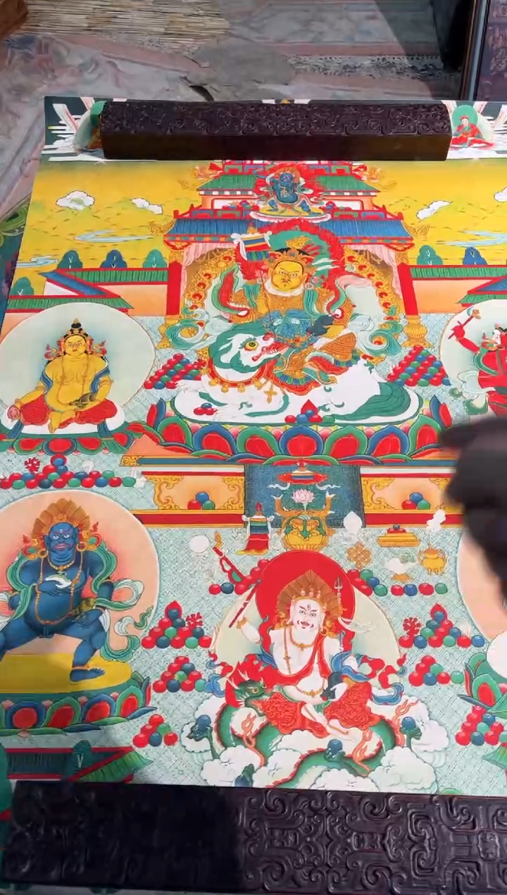 卷轴画卷轴画天弟的唐卡