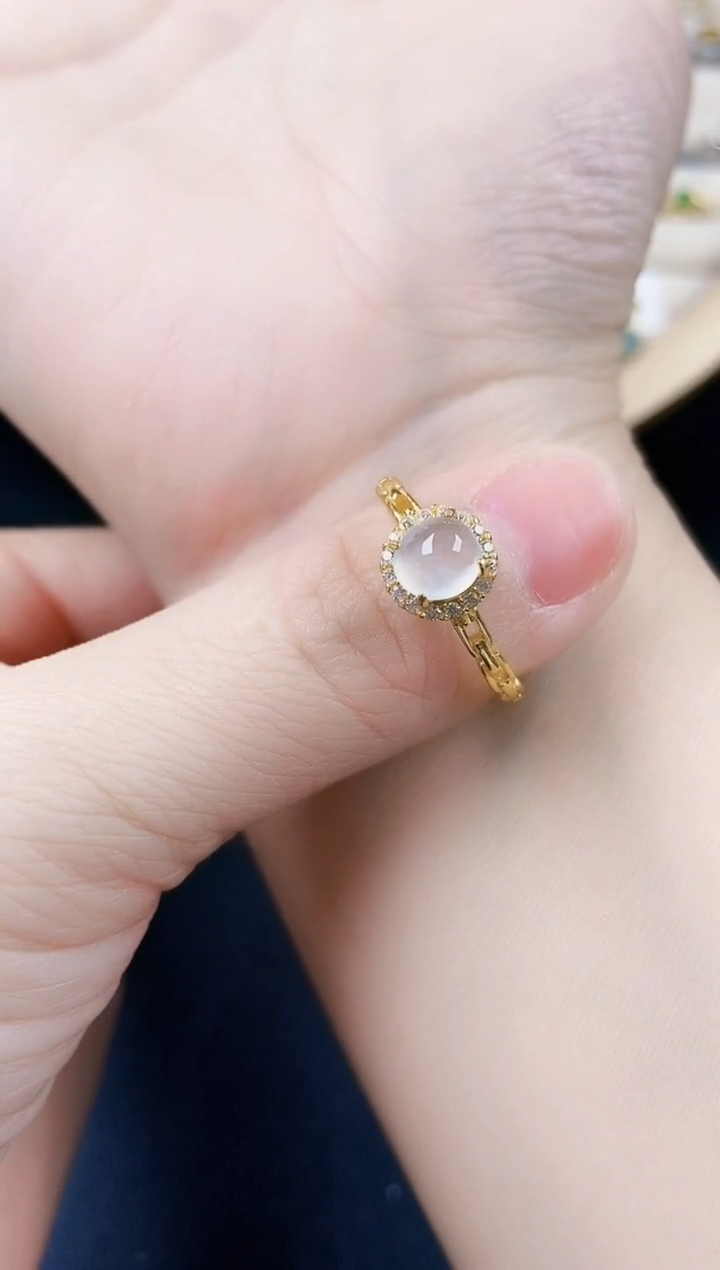 【闪购商品】翡翠银S925镶嵌戒指6464664