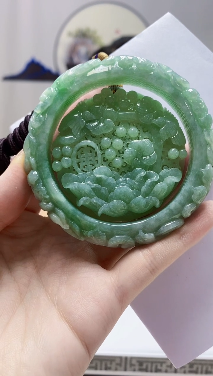 定制翡翠未镶嵌5060jw-毛货套镯（56圈）92