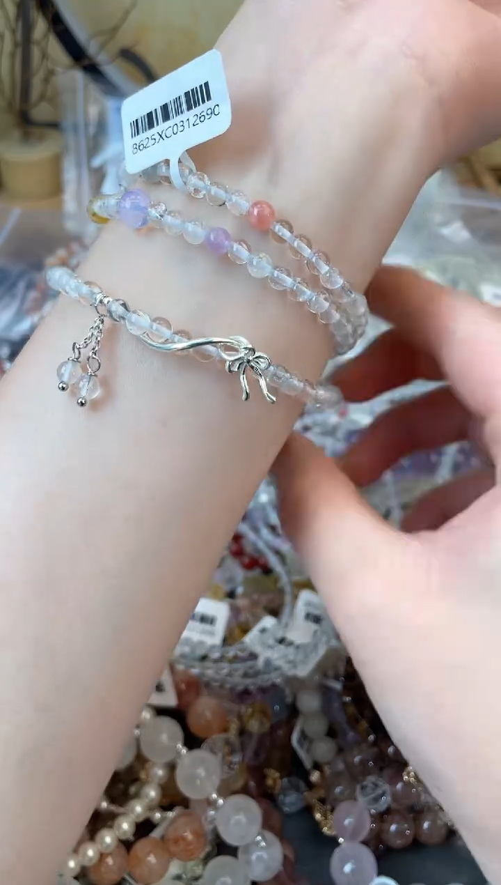 【闪购商品】银S925镶嵌手链托帕石220