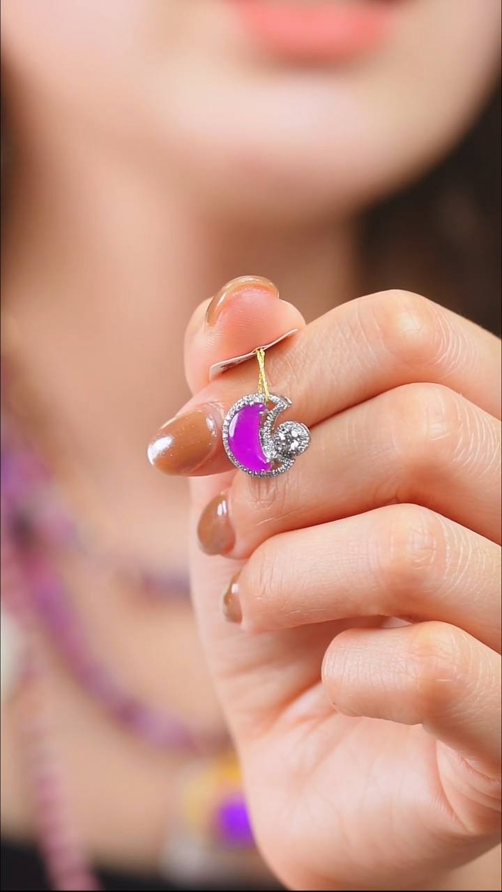 苏纪石（舒俱来）18K金镶嵌吊坠(不含链)53