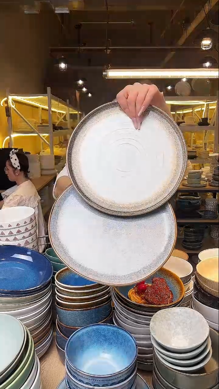 瓷57【瑕疵】外贸尾货窑变釉下彩