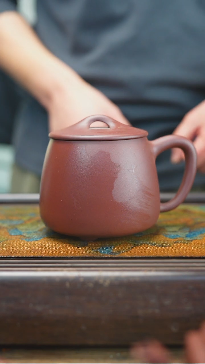 【闪购商品】紫砂茶杯2.15  低槽青   石瓢杯