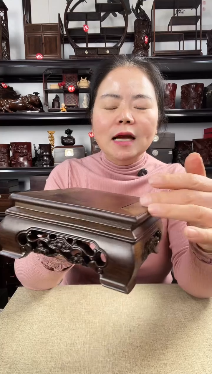 木灵芝正方老李红木工艺品