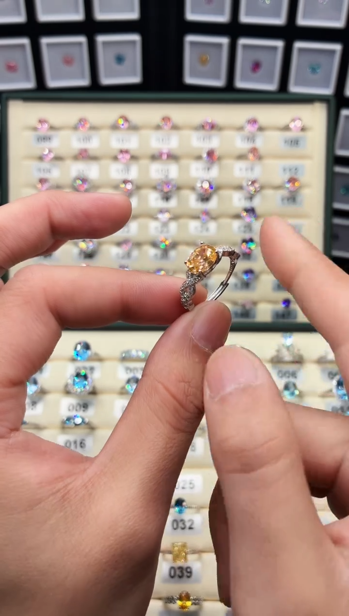 银S925镶嵌戒指绿柱石（摩根石）11