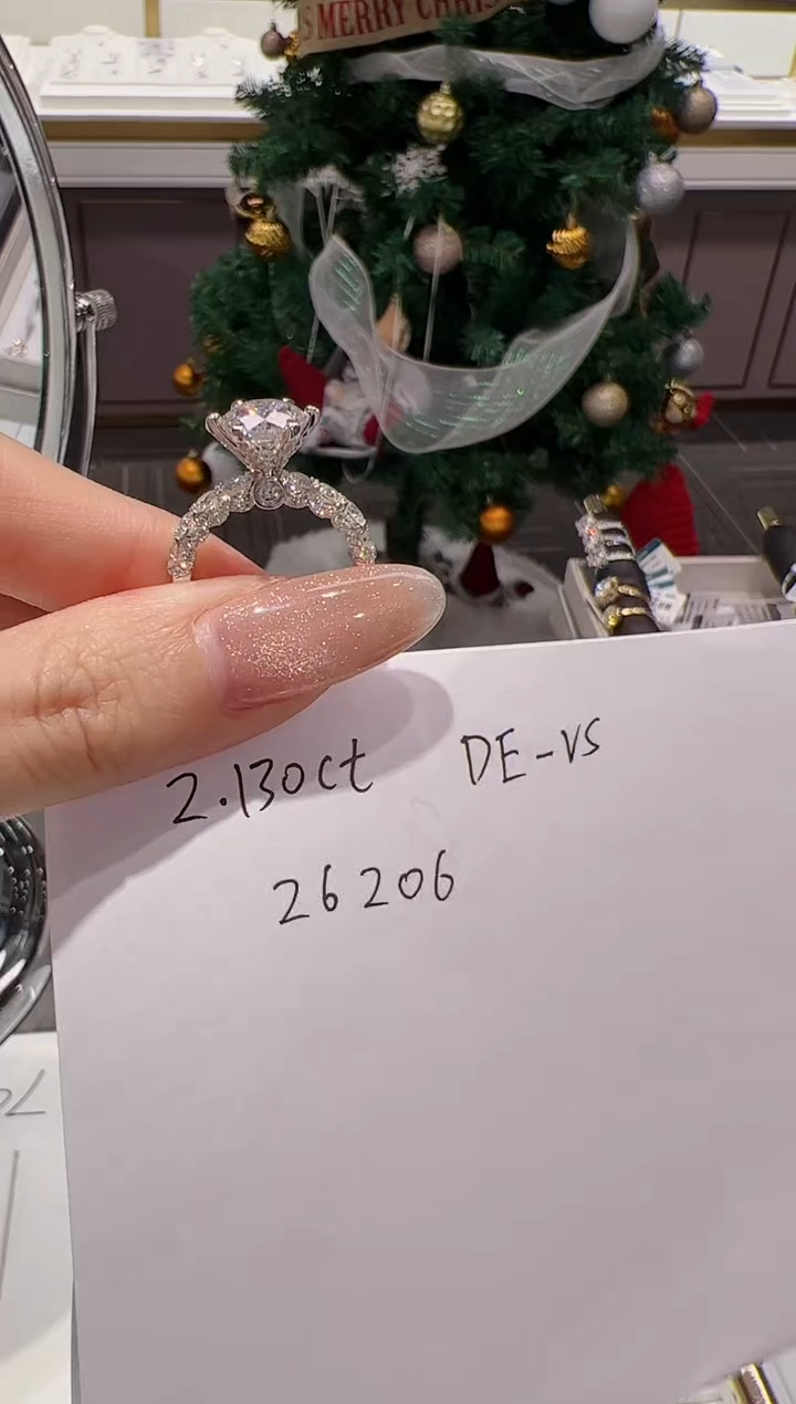 【闪购商品】实验室培育钻石18K金镶嵌@@00031817