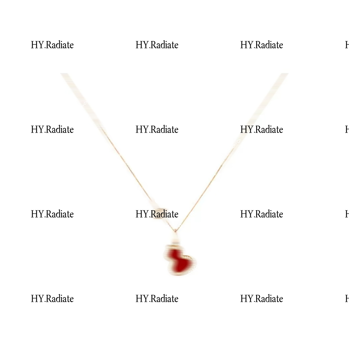 合金锆石项链 HY. Radiate经典红葫芦项链轻奢坠链时尚百搭