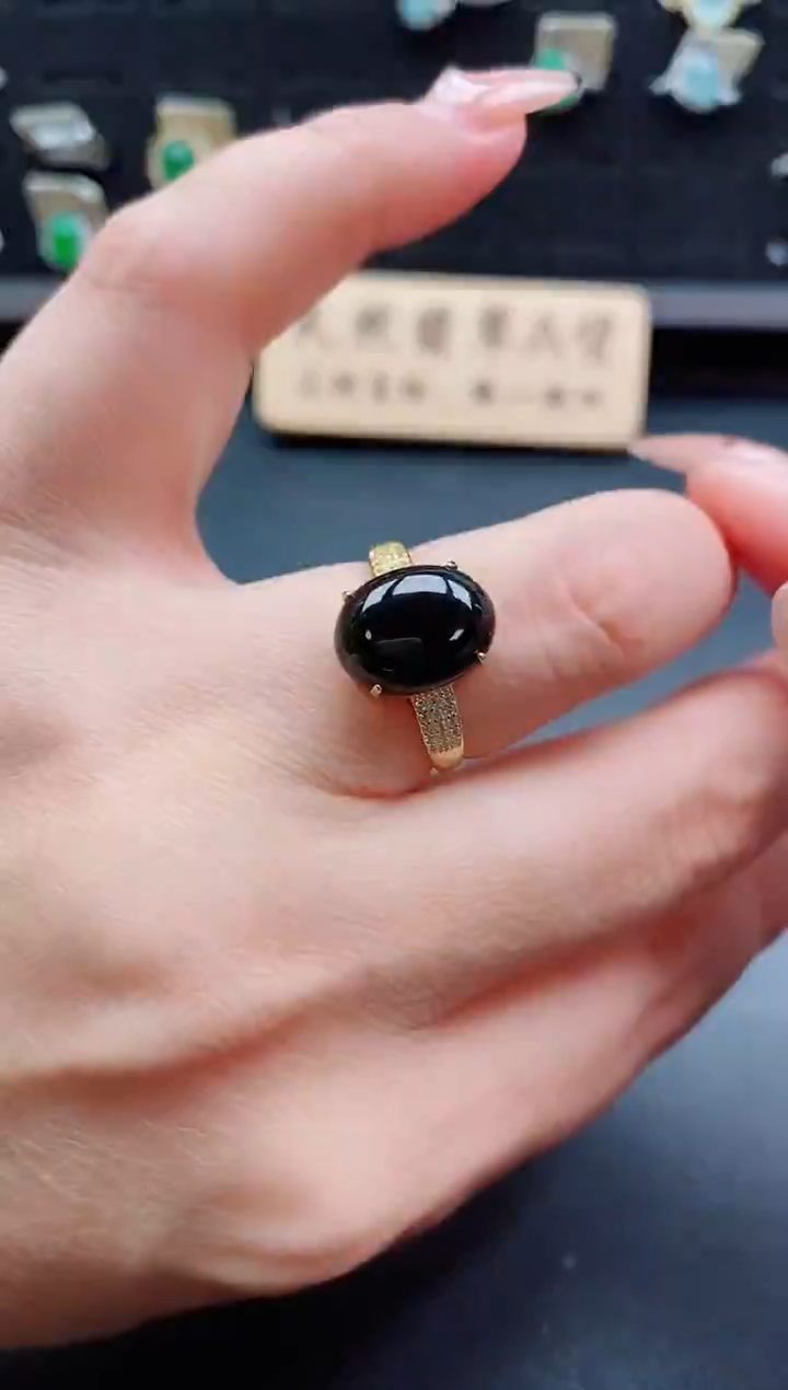 银S925镶嵌戒指翡翠1212