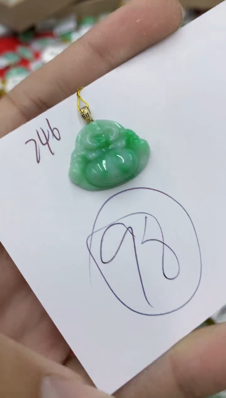 翡翠18K金镶嵌颈饰号链接111111111