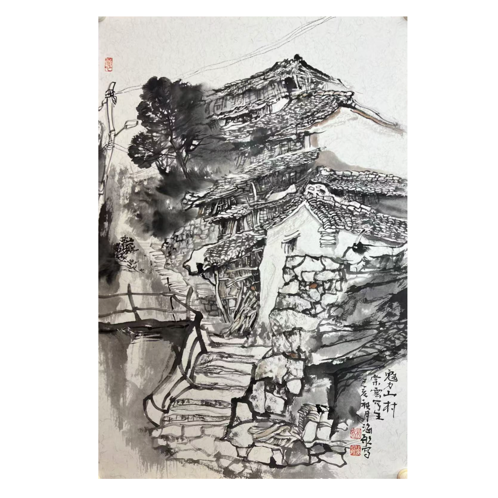 海歌老师写生山水国画作品