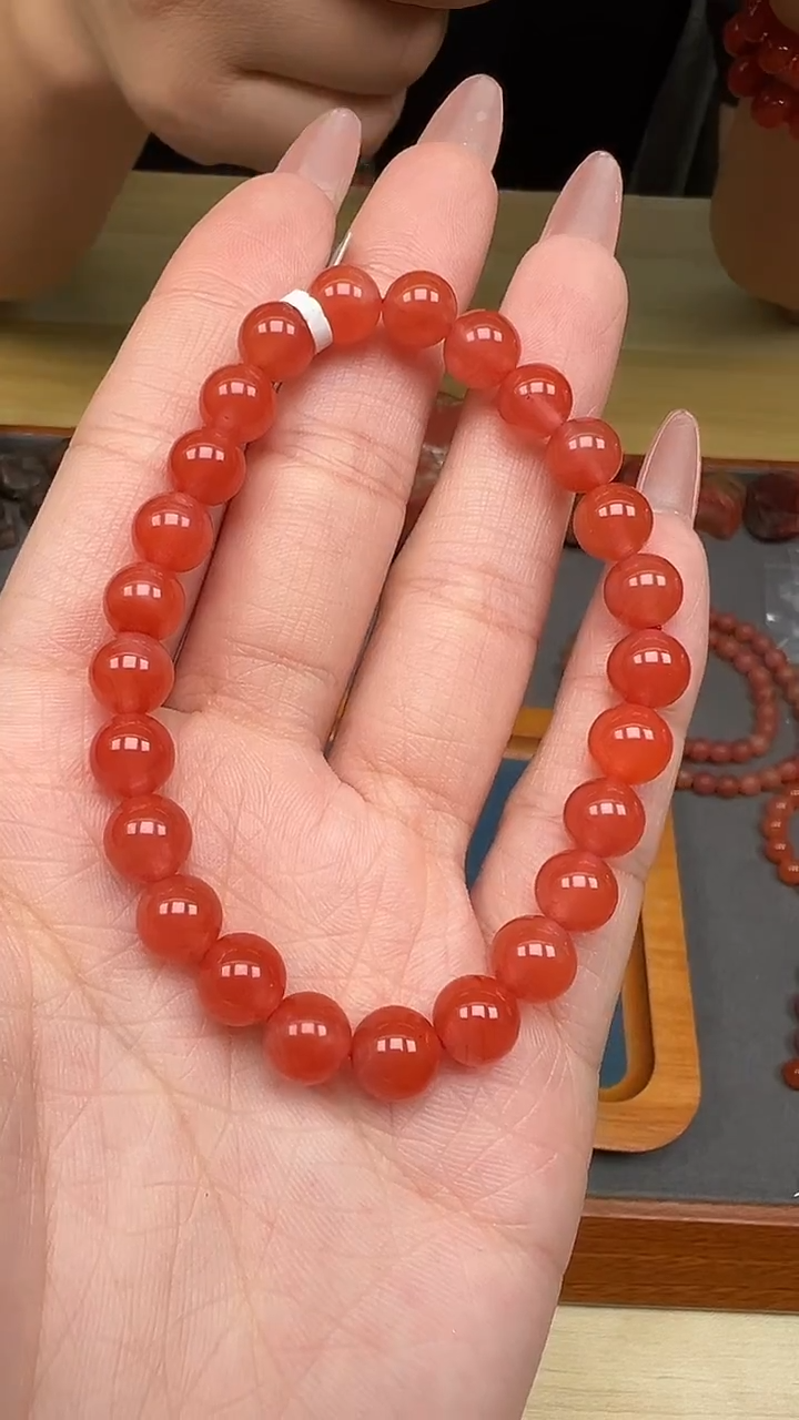 未镶嵌珠串南红玛瑙云南保山滴水洞南红手串7mm+
