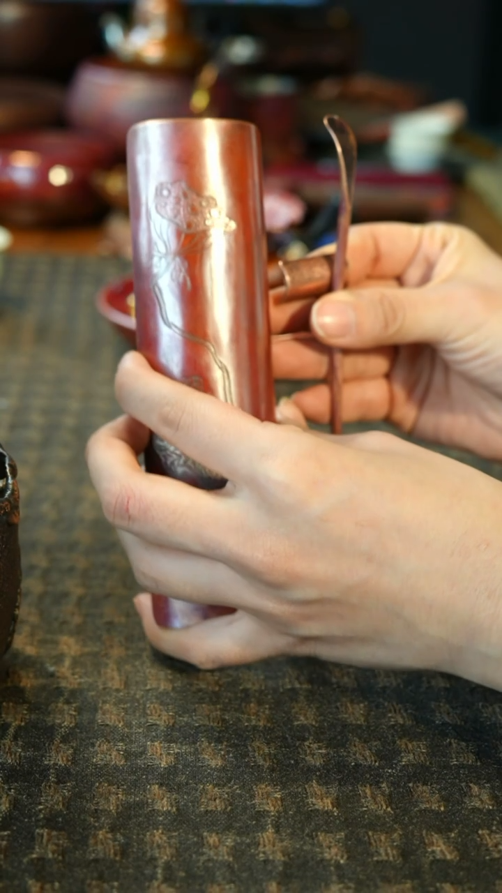 【闪购商品】融银茶则三件套铜