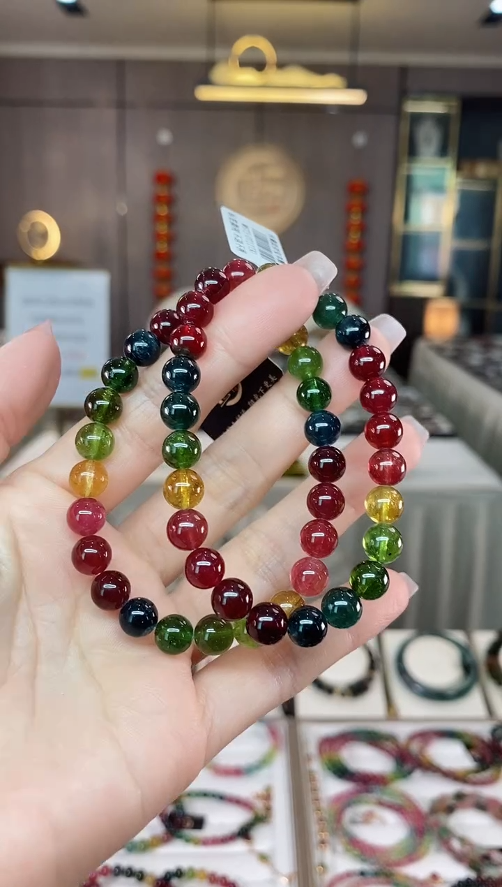 【闪购商品】碧玺单圈手串7mm+未镶嵌（多样性发一条）hon