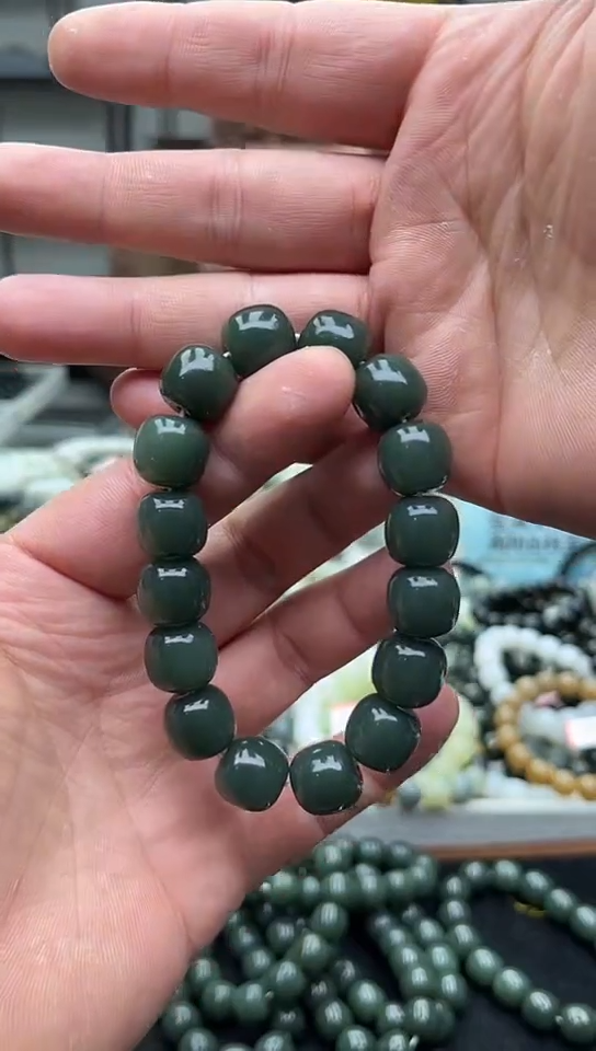 未镶嵌手串和田玉纯天然新疆且末蓝14老型
