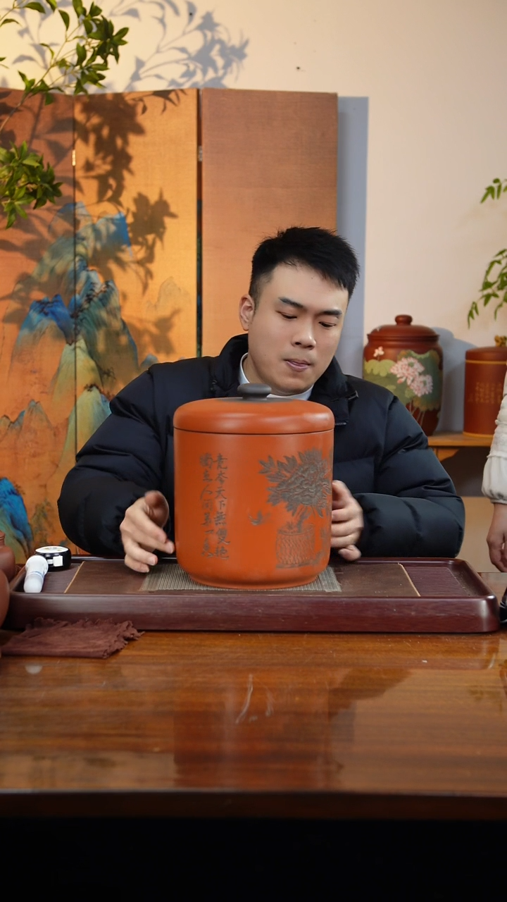 宜兴原矿紫砂茶叶罐2