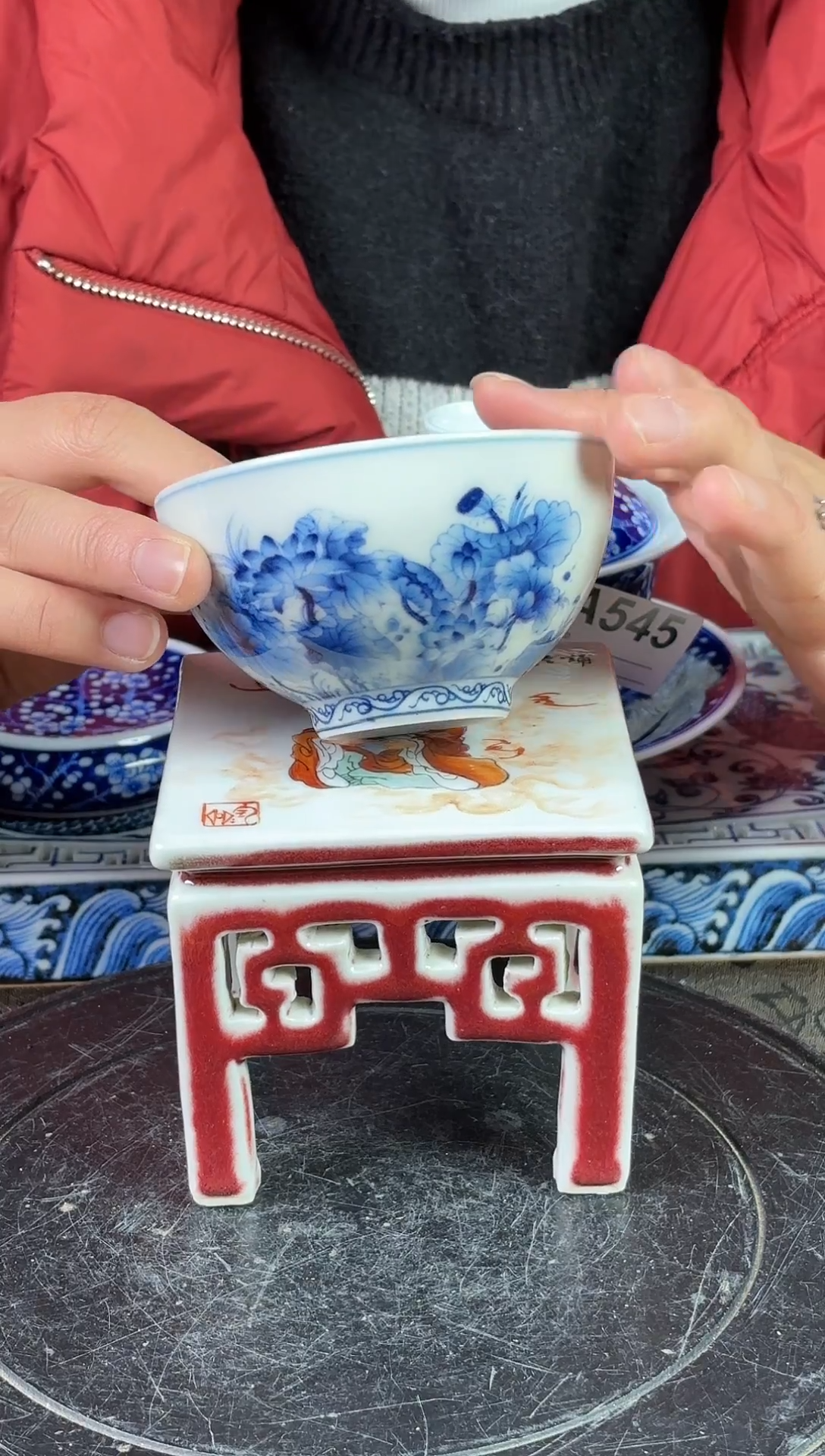 摆件景德镇陶瓷茶杯茶具摆件A