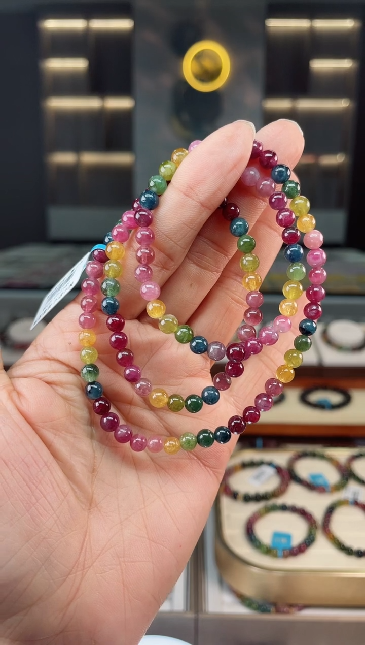 【闪购商品】碧玺三圈手串未镶嵌（多样性发一条）Q 