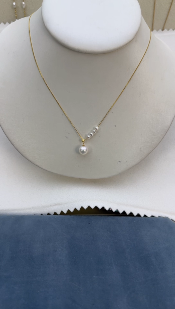 【闪购商品】海水珍珠颈饰18K金镶嵌8-9