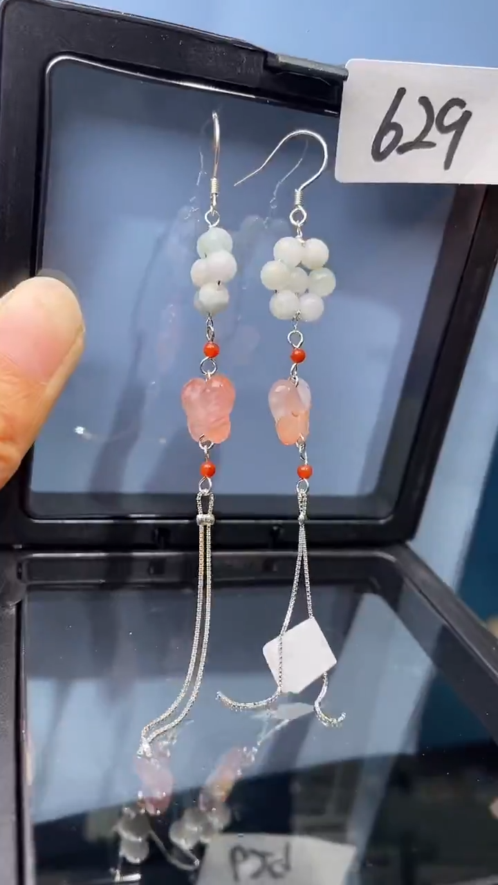 未镶嵌南红玛瑙耳饰喜欢拍