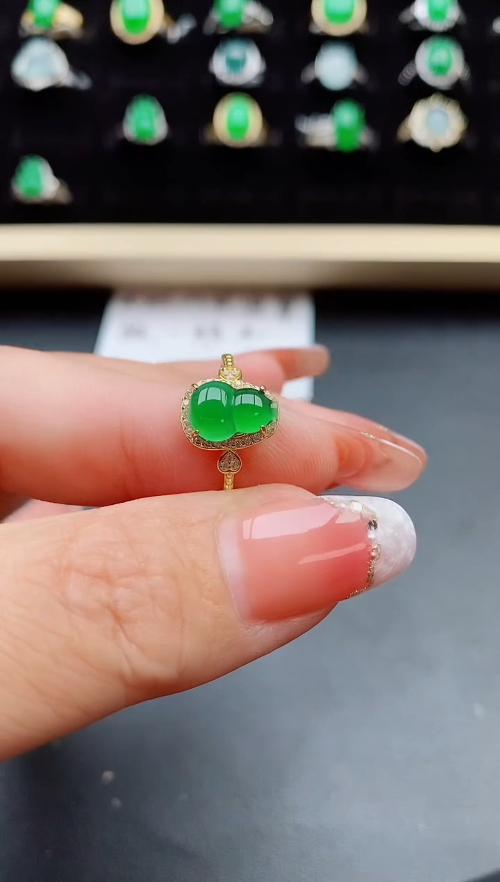 【闪购商品】翡翠戒指银S925镶嵌50800